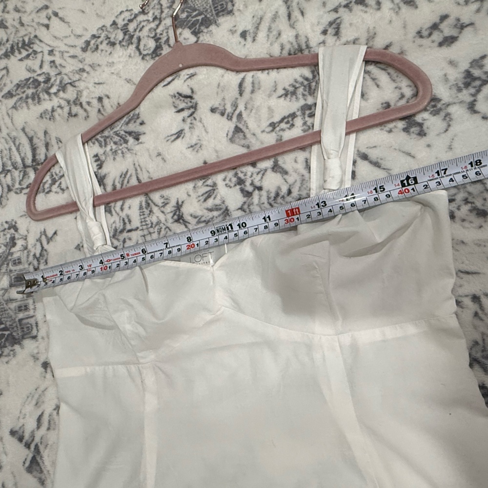 LOFT Petite White Eyelet Tank Top 100% Cotton Cottagecore Summer Size 6P - Picture 9 of 9